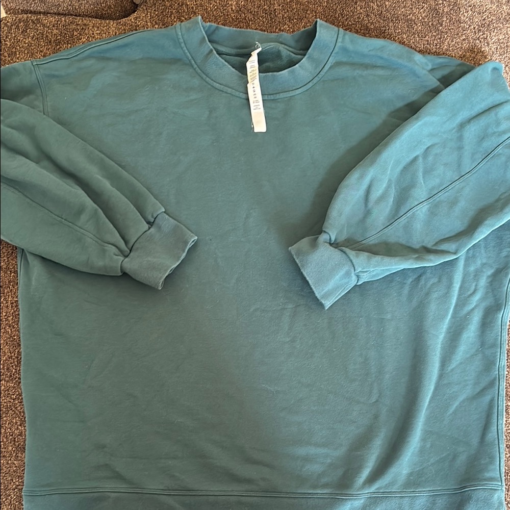 Lululemon Athletica Blue Sweatshirt with Smooth Texture